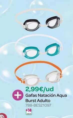 Don Dino 2,99€/ud gafas natación aqua burst adulto  788-bes21097  +14  anos oferta