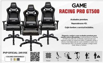 Game Cojín lumbar racing oferta