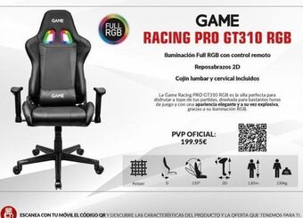 Game Game game full rgb poliple game racing pro gt310 rgb pvp oficial: 199.95€ iluminación full rgb con control remoto rep oferta