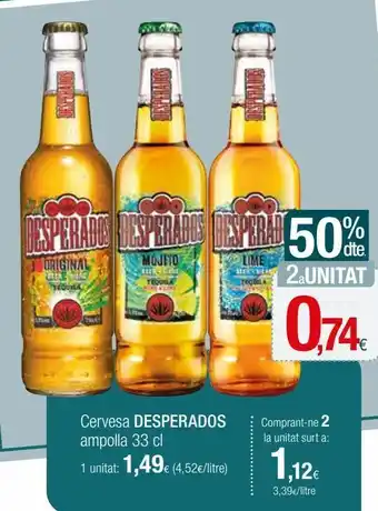 Condis Cerveza desperados oferta