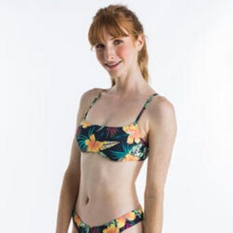 Decathlon Top bikini mujer roxy tirantes azul marino tropical oferta