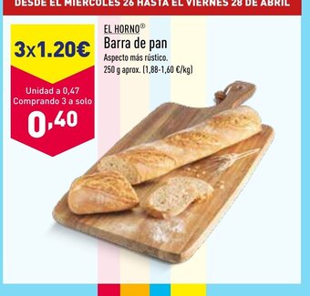 ALDI El Horno Barra de Pan oferta