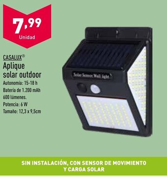 ALDI Casalux Aplique Solar Outdoor oferta