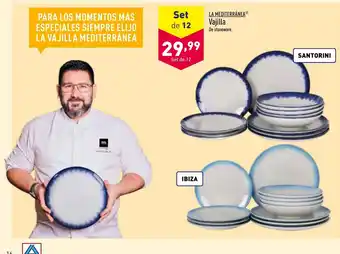 ALDI La Mediterránea Vajilla oferta