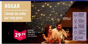 ALDI Lightzone Toldo LED oferta