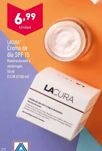 ALDI Lacura Crema de Dia SPF15 oferta