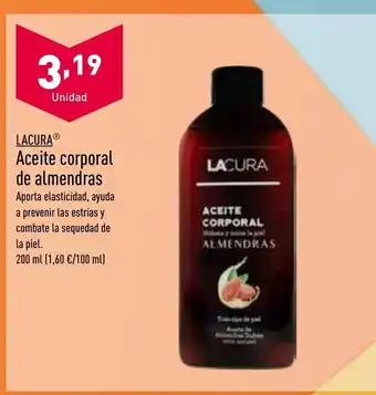 ALDI Lacura Aceite Corporal De Almendras oferta