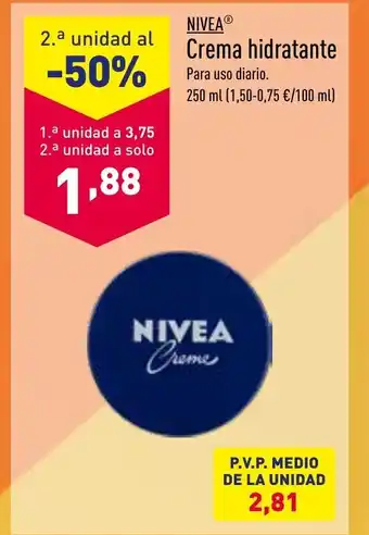ALDI Nivea Crema Hidratante oferta