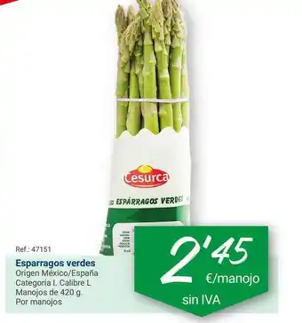 Makro Esparragos verdes 420g oferta
