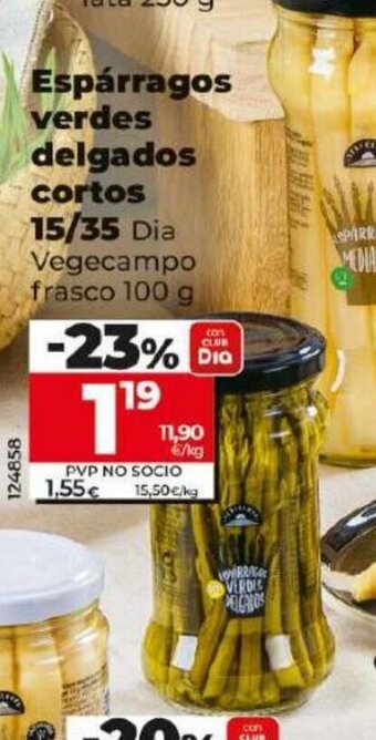 Dia Espárragos Verdes Delgados Cortos 15/35 oferta