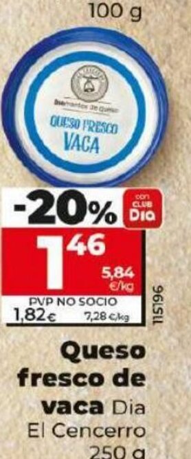 Dia Queso Fresco De Vaca oferta