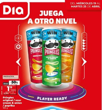 Dia Pringles Original / Sour Cream & Onion / Paprika oferta