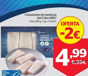 La Sirena Corazones de merluza del cabo msc oferta
