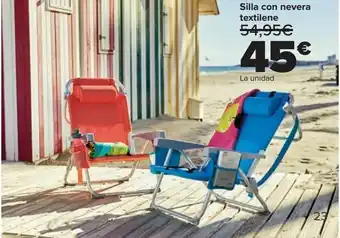 Carrefour Silla con nevera textilene oferta