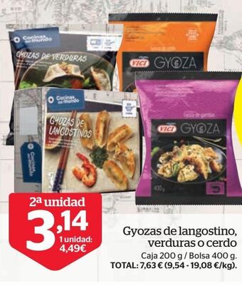 La Sirena Gyozas de langostino, verdura o cerdo oferta