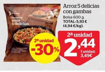 La Sirena Arroz 5 delicias con gambas b.600g oferta