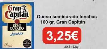 Spar La Palma Queso semicurado gran capitán oferta