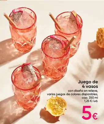 Juego de 4 vasos
