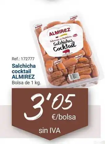 Makro Almirez Salchicha cocktail Bolsa de 1 kg. oferta