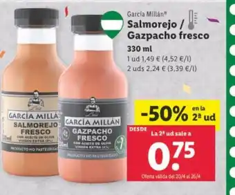 Lidl Salmorejo Gazpacho Fresco oferta