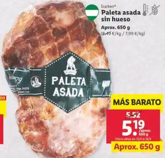 Lidl Paleta Asada Sin Hueso oferta