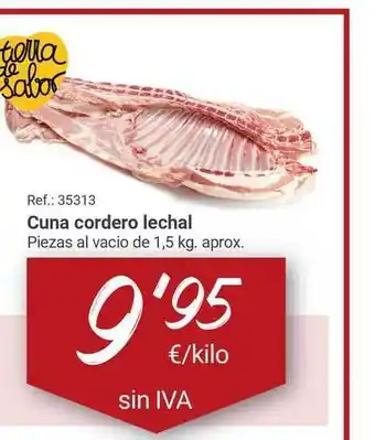 Makro Lechal Cuna cordero Piezas al vacio de 1,5 kg. aprox. oferta
