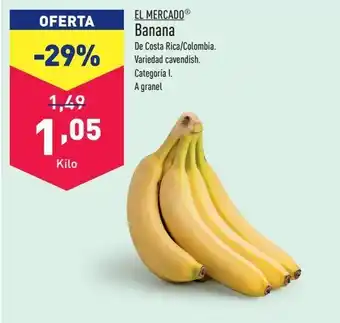 ALDI Banana el mercado oferta