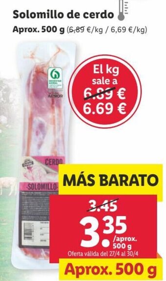 Lidl Solomillo de Cerdo oferta