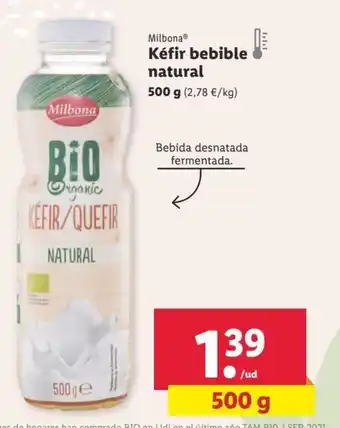 Lidl Kéfir Bebible Natural oferta