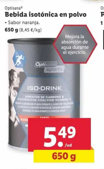 Lidl Bebida Isotónica En Polvo oferta