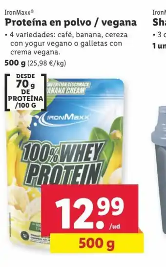 Lidl Proteína en Polvo / Vegana oferta