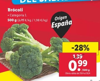 Lidl Brócoli oferta