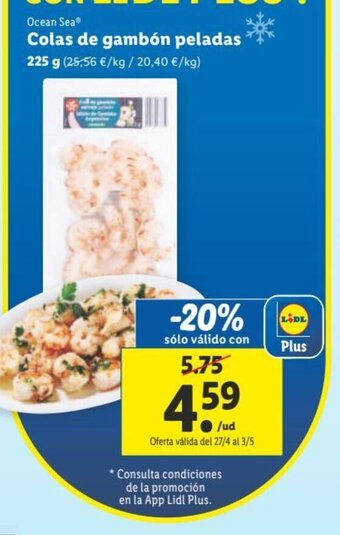 Lidl Colas de Gambón Peladas oferta