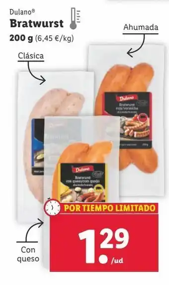 Lidl Salchichas bratwurst dulano oferta