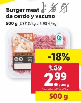 Lidl Carne picada mixta oferta