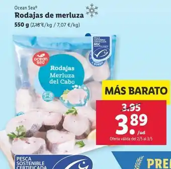 Lidl Rodajas de merluza ocean sea oferta