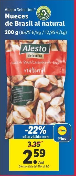 Lidl Nueces alesto oferta