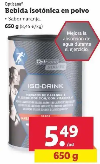Lidl Bebida isotónica optisana oferta