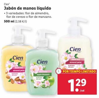 Lidl Jabón de manos cien oferta