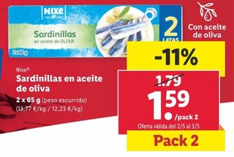 Lidl Sardinillas en Aceite de Oliva oferta