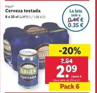 Lidl Cerveza Tostada oferta