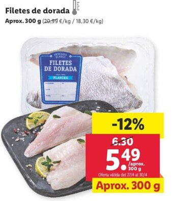 Lidl Filetes De Dorada oferta