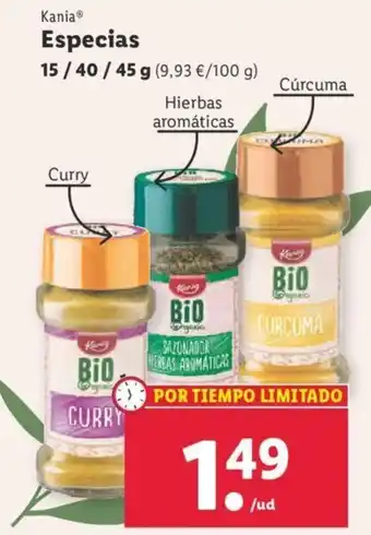 Lidl Kania Especias oferta