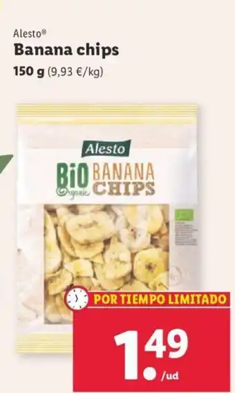 Lidl Alesto Banana Chips 150g oferta