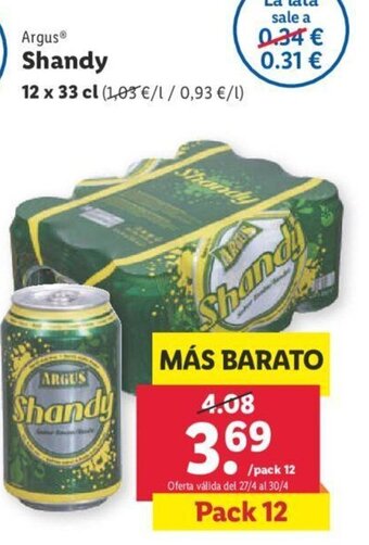 Lidl Argus Shandy oferta