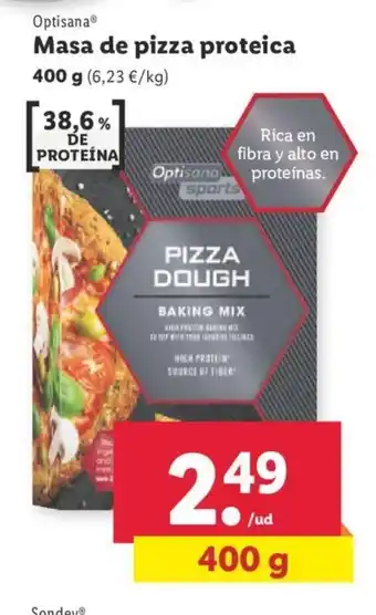 Lidl Optisana Masa de Pizza Proteica 400g oferta