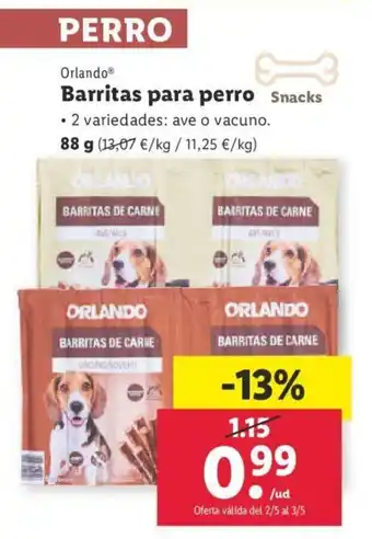 Lidl Orlando Barritas Para Perro oferta