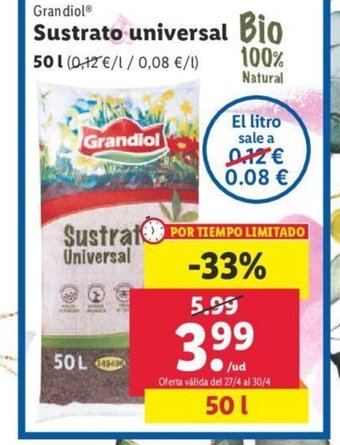 Lidl Grandiol Sustrato Universal oferta