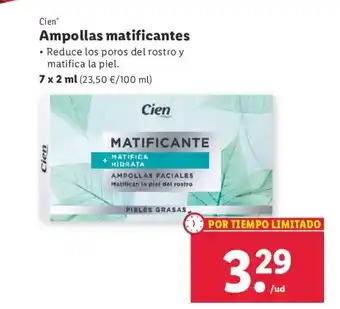 Lidl Cien Ampollas Matificantes oferta