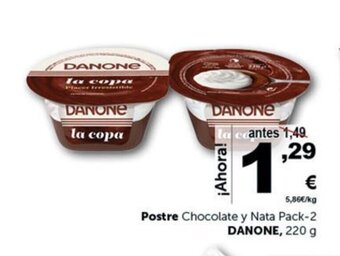Masymas Postre Chocolate y Nata pack-2 Danone oferta